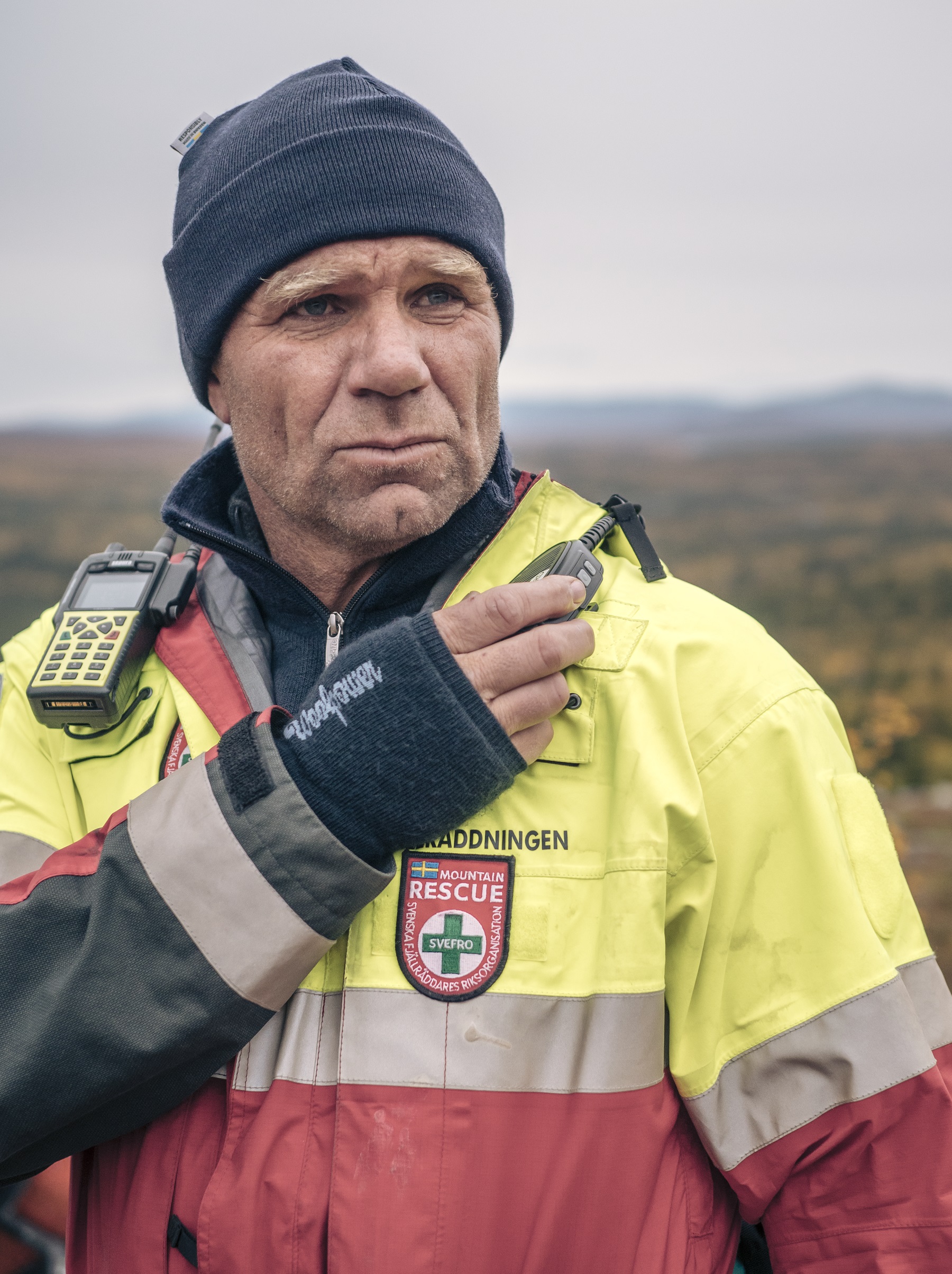 Rickard Svedjestenkard Svedjesten har p&aring; sig r&auml;ddningsjackan.